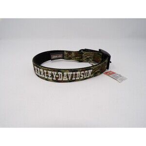 New Harley Davidson Camo Dog Collar Embroidered Logo 18" Buckle Closure
